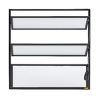 Janela Basculante Alumínio Pintado Preto Fosco 0,60x0,60m Linha Master Brimak