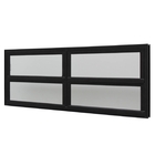 Janela Basculante Alumínio Preto 40x150x6cm Duas Seções Jap C