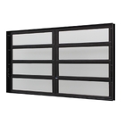 Janela basculante Alumínio Preto 80x200x6cm Duas Seções Jap C