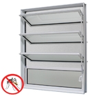 Janela Basculante Com Tela Mosquiteiro 80x80x10,2cm Alumínio