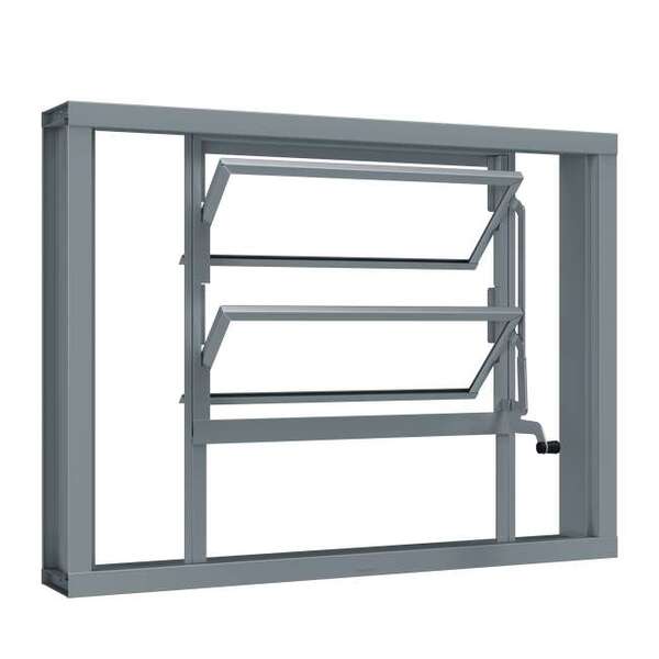 Janela Basculante De Aço 60 X 80 X 12 Cm Riobras
