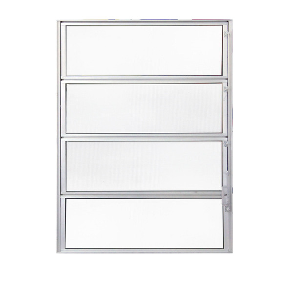 Janela de Abrir Basculante de Alumínio 0,80x0,60m Branco Fortline Atlântica