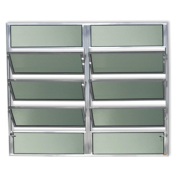 Janela Basculante De Alumínio 100x150cm 2 Seções Com Vidro Bo