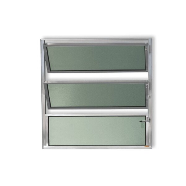 Janela Basculante De Alumínio 60x100cm Com Vidro Boreal Anodi