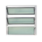 Janela Basculante De Alumínio 60x60cm Com Vidro Canelado Anod