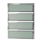 Janela Basculante De Alumínio 80x60cm Com Vidro Boreal Anodiz