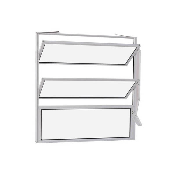Janela Basculante Em Alumínio 60 X 60 X 2,35 Cm Branco Básica