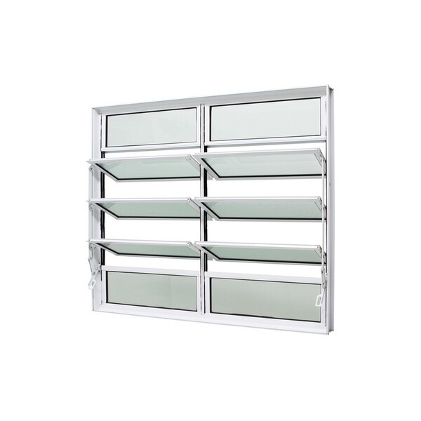Janela Basculante Em Alumínio Branco Caribe Max 100x120x6cm 1