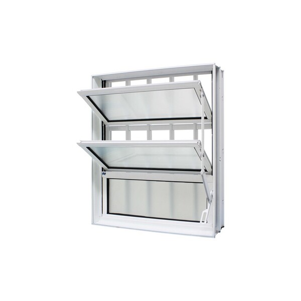 Janela Basculante Em Alumínio Branco Caribe Max 60x60x10,2cm