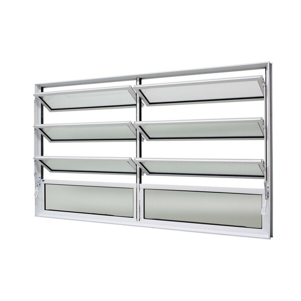 Janela Basculante Em Alumínio Branco Caribe Max 80x150x6cm 8