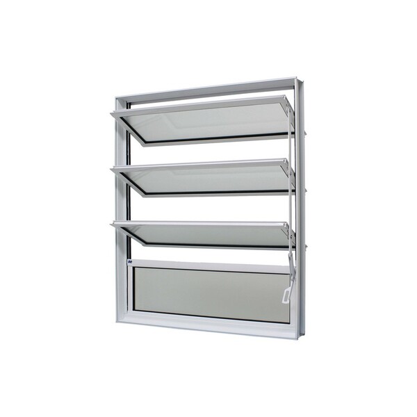 Janela Basculante Em Alumínio Branco Caribe Max 80x80x6cm 4 F