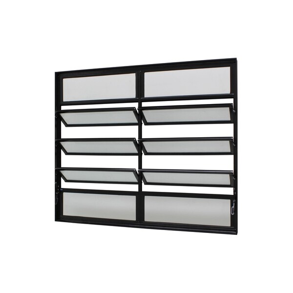 Janela Basculante Em Alumínio Preto Caribe Max 100x120x6cm 10