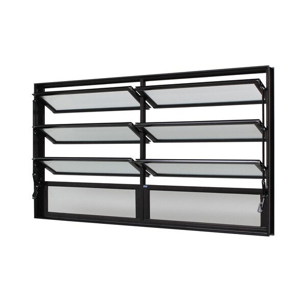 Janela Basculante Em Alumínio Preto Caribe Max 80x150x6cm 8 F