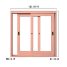 Janela Com 2 Folhas De Correr 180 X 120 Cm Madeira Maciça De