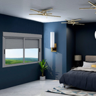 Janela com Persiana Integrada 2 Folhas Alumínio Pintado Cinza Blackout 1,20x1,20m Linha Idea Conforto 3A Alumínio