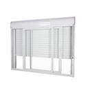 Janela com Persiana Integrada 2 Folhas Alumínio Pintado Branco Blackout 1,20x1,20m Linha Nobre CRV