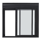 Janela com Persiana Integrada 2 Folhas Alumínio Pintado Preto Blackout Motorizado 110V 1,20x1,20m Linha Black Nobre CRV