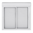 Janela com Persiana Integrada 2 Folhas Alumínio Pintado Branco Blackout Motorizado 220V 1,20x1,20m Linha Nobre CRV