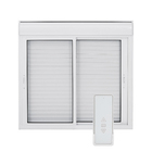 Janela com Persiana Integrada 2 Folhas Alumínio Pintado Branco Blackout Motorizado 220V 1,20x1,20m Linha Nobre CRV