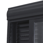 Janela com Persiana Integrada 2 Folhas Alumínio Pintado Preto Blackout Motorizado 220V 1,20x1,20m Linha Black Nobre CRV