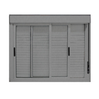 Janela com Persiana Integrada 2 Folhas Alumínio Pintado Cinza Blackout 1,20x1,50m Linha Idea Conforto 3A Alumínio