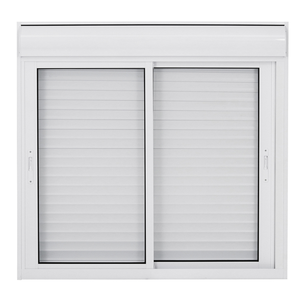 Janela com Persiana Integrada 2 Folhas Alumínio Pintado Branco Blackout Motorizado 110V 1,20x1,50m Linha Nobre CRV