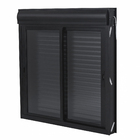 Janela com Persiana Integrada 2 Folhas Alumínio Pintado Preto Blackout Motorizado 110V 1,20x1,50m Linha Black Nobre CRV