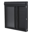 Janela com Persiana Integrada 2 Folhas Alumínio Pintado Preto Blackout Motorizado 110V 1,20x1,50m Linha Black Nobre CRV