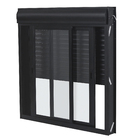 Janela com Persiana Integrada 2 Folhas Alumínio Pintado Preto Blackout Motorizado 220V 1,20x1,50m Linha Black Nobre CRV