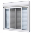 Janela Com Persiana Integrada 100x200 Alumínio Branco Acionam