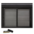 Janela Com Persiana Integrada 120x120 Alumínio Preto Acioname