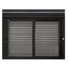 Janela Com Persiana Integrada 150x150x14 Alumínio Preto Acion