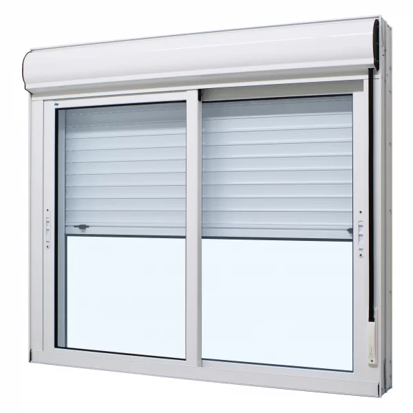 Janela Com Persiana Integrada Alumínio Branco 120x150x14cm Ac