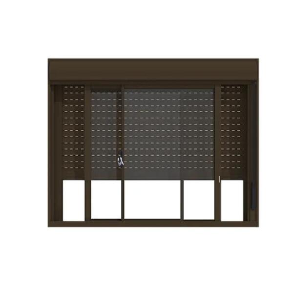 Janela Com Persiana Integrada Alumínio Bronze - 120x150