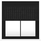 Janela com Persiana Integrada 2 Folhas Alumínio Pintado Preto Blackout 1,20x1,20m Linha Black Nobre CRV