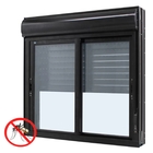 Janela Com Persiana Integrada Alumínio Preto 100x200 Com Tela