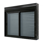 Janela Com Persiana Integrada Alumínio Preto 100x200x14cm Aci