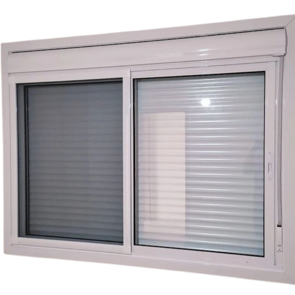Janela Em Alumínio Branco  Integrada E 2 Folhas De Correr Vidro Incolor 4Mm E Tela Mosqueteiro
