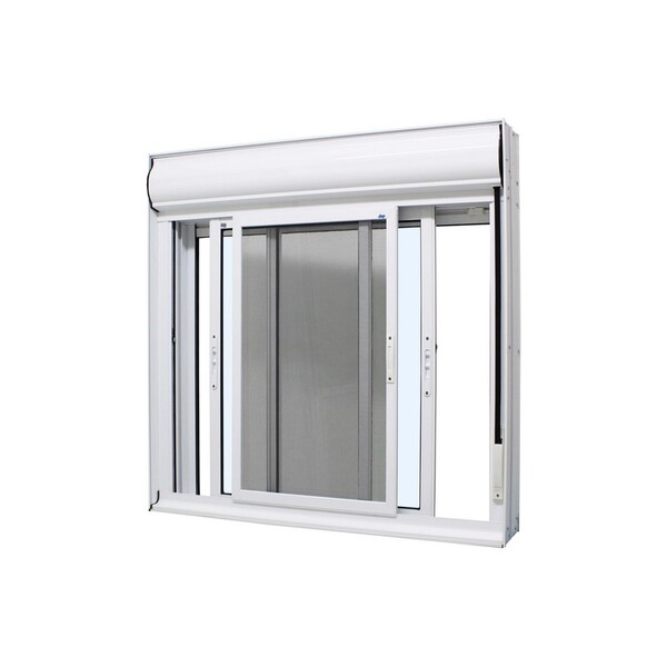 Janela Com Persiana Integrada Em Alumínio Branco Caribe Max 1
