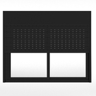 Janela com Persiana Integrada 2 Folhas Alumínio Pintado Preto Blackout Sob Medida Linha 25 OGB Esquadrias