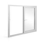 Janela com Proteção Térmica de Correr Lisa PVC Vidro Duplo 6mm 1,20x1,50m Shine