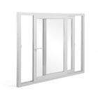 Janela com Proteção Térmica de Correr Lisa PVC Vidro Duplo 6mm 1,20x1,50m Shine