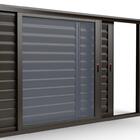 Janela Com Veneziana De Alumínio 3 Folhas Bronze - 100x150