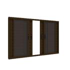 Janela Com Veneziana De Alumínio 6 Folhas Bronze - 100x120