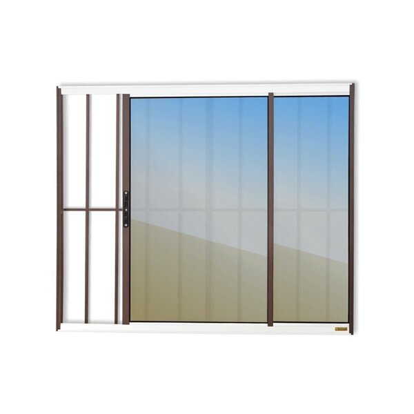 Janela Confort 2 Folhas Com Grade Vidro Reflex 100cm X 80cm B