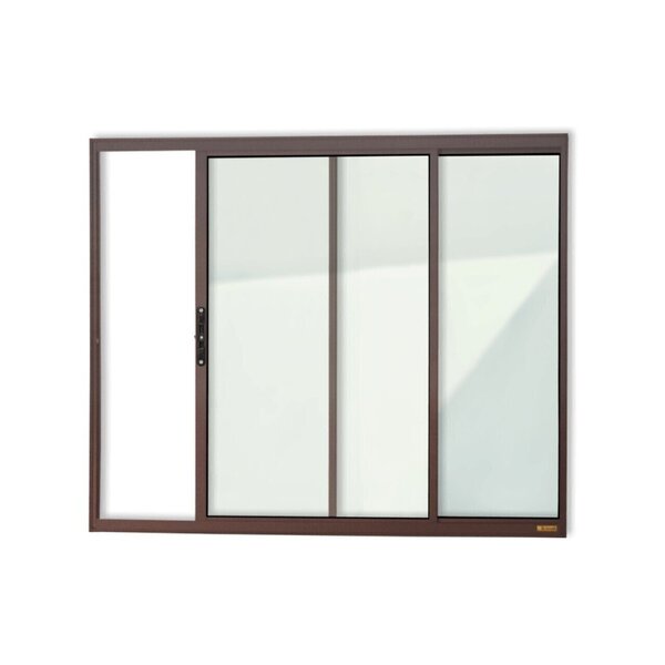 Janela Confort 2 Folhas Vidro Liso 80cm X 100cm Brimak Corten