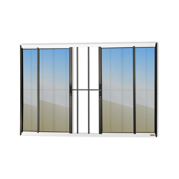 Janela Confort 4 Folhas Com Grade Vidro Reflex 100cm X 200cm