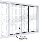 Janela Correr 2 Folhas Grade Mosaico Em Aço Branco Lucasa Fac