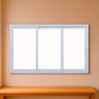 Janela Correr 3 Folhas Vidro 1,50x1,00m Vidro Temperado 6mm F