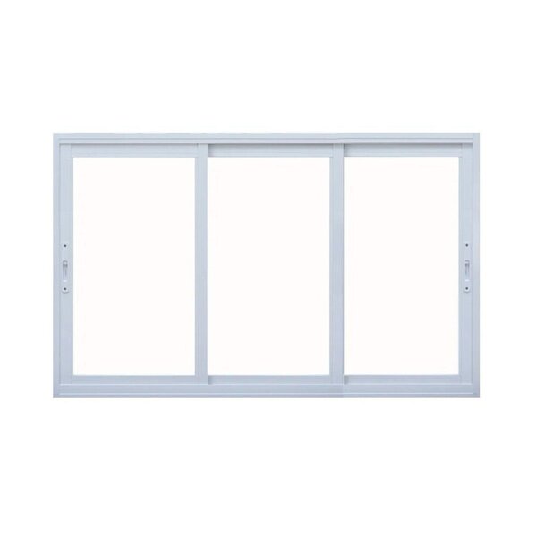 Janela Correr 3 Folhas Vidro 1,50x1,00m Vidro Temperado 6mm F